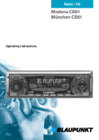 Blaupunkt Modena-CD-51 - Owners Manual